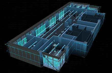 BIM系统全覆盖，三维直观展示医院建筑、BA、环境等多项信息，实现建筑及设备进行全生命周期的管理